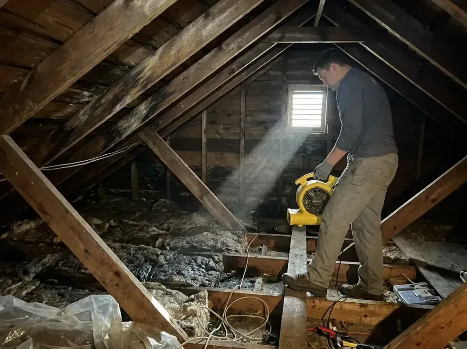attic-water-damage-drying-proc-007 — frequently asked questions, Emergency Water Extraction & 24/7 Flood Response in Dousman…